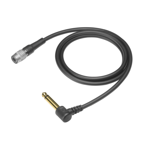 GUITAR INPUT CABLE FOR WIRELESS WITH 90-DEGREE 1/4" PHONE PLUG, 36" LONG, TERMINATED WITH LOCKING